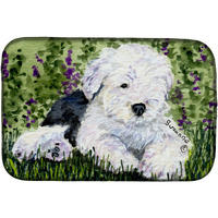 "Caroline's Treasures Old English Sheepdog Dish Drying Mat, 14"" x 21"", Multicolor"