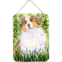 "Caroline's Treasures SS8844DS1216 Australian Shepherd Aluminium Metal Wall or Door Hanging Prints, 16"" x 12"", Multicolor"