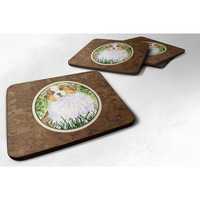"Caroline's Treasures SS8844FC Australian Shepherd Foam Coasters (Set of 4), 3.5"" H x 3.5"" W, Multicolor"