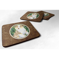 "Caroline's Treasures SS8847FC Australian Shepherd Foam Coasters (Set of 4), 3.5"" H x 3.5"" W, Multicolor"