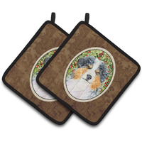"Caroline's Treasures Australian Shepherd Pair of Pot Holders SS8848PTHD, 7.5HX7.5W, Multicolor"
