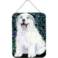 "Caroline's Treasures SS8856DS1216 Great Pyrenees Aluminium Metal Wall or Door Hanging Prints, 16"" x 12"", Multicolor"
