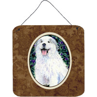 "Caroline's Treasures SS8856DS66 Great Pyrenees Aluminum Metal Wall or Door Hanging Prints, 6 x 6"", Multicolor"