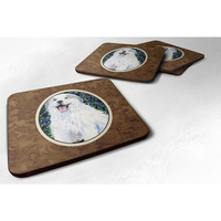 "Caroline's Treasures SS8856FC Great Pyrenees Foam Coasters (Set of 4), 3.5"" H x 3.5"" W, Multicolor"