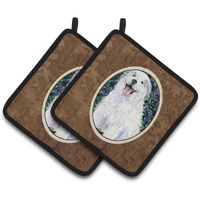 "Caroline's Treasures Great Pyrenees Pair of Pot Holders SS8856PTHD, 7.5HX7.5W, Multicolor"