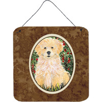 "Caroline's Treasures SS8857DS66 Golden Retriever Aluminum Metal Wall or Door Hanging Prints, 6 x 6"", Multicolor"