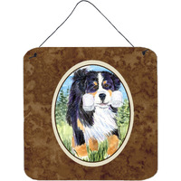 "Caroline's Treasures SS8860DS66 Bernese Mountain Dog Aluminum Metal Wall or Door Hanging Prints, 6 x 6"", Multicolor"