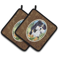 "Caroline's Treasures Bernese Mountain Dog Pair of Pot Holders SS8860PTHD, 7.5HX7.5W, Multicolor"