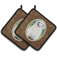 "Caroline's Treasures Great Pyrenees Pair of Pot Holders SS8866PTHD, 7.5HX7.5W, Multicolor"