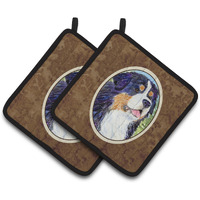 "Caroline's Treasures Bernese Mountain Dog Pair of Pot Holders SS8867PTHD, 7.5HX7.5W, Multicolor"