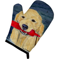 "Caroline's Treasures SS8868OVMT Golden Retriever Oven Mitt, 12"" by 8.5"", Multicolor"