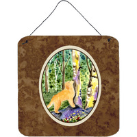 "Caroline's Treasures SS8887DS66 Golden Retriever Aluminum Metal Wall or Door Hanging Prints, 6 x 6"", Multicolor"