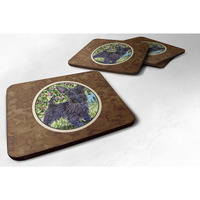 "Caroline's Treasures SS8889FC Scottish Terrier Foam Coasters (Set of 4), 3.5"" H x 3.5"" W, Multicolor"