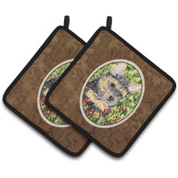 "Caroline's Treasures Norwich Terrier Pair of Pot Holders SS8893PTHD, 7.5HX7.5W, Multicolor"