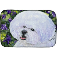 "Caroline's Treasures Bichon Fries Dish Drying Mat, 14"" x 21"", Multicolor"