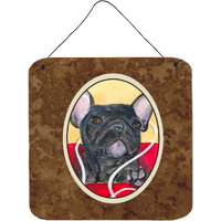"Caroline's Treasures SS8899DS66 French Bulldog Aluminum Metal Wall or Door Hanging Prints, 6 x 6"", Multicolor"