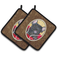 "Caroline's Treasures French Bulldog Pair of Pot Holders SS8899PTHD, 7.5HX7.5W, Multicolor"