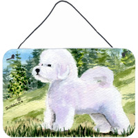 "Caroline's Treasures SS8900DS812 Bichon Frise Indoor Aluminum Metal Wall or Door Hanging Prints, 8 x 12"", Multicolor"