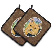 "Caroline's Treasures Norwich Terrier Pair of Pot Holders SS8905PTHD, 7.5HX7.5W, Multicolor"