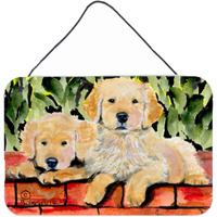 "Caroline's Treasures SS8908DS812 Golden Retriever Indoor Aluminum Metal Wall or Door Hanging Prints, 8 x 12"", Multicolor"