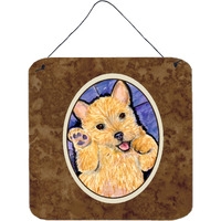 "Caroline's Treasures SS8911DS66 Norwich Terrier Aluminum Metal Wall or Door Hanging Prints, 6 x 6"", Multicolor"