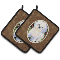 "Caroline's Treasures Bichon Frise Pair of Pot Holders SS8914PTHD, 7.5HX7.5W, Multicolor"