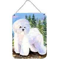 "Caroline's Treasures SS8916DS1216 Bichon Frise Aluminium Metal Wall or Door Hanging Prints, 16"" x 12"", Multicolor"