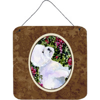 "Caroline's Treasures SS8917DS66 Bichon Frise Aluminum Metal Wall or Door Hanging Prints, 6 x 6"", Multicolor"