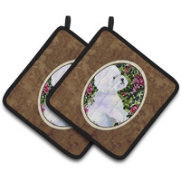 "Caroline's Treasures Bichon Frise Pair of Pot Holders SS8917PTHD, 7.5HX7.5W, Multicolor"