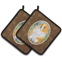 "Caroline's Treasures Sheltie Pair of Pot Holders SS8918PTHD, 7.5HX7.5W, Multicolor"