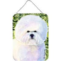 "Caroline's Treasures SS8919DS1216 Bichon Frise Aluminium Metal Wall or Door Hanging Prints, 16"" x 12"", Multicolor"