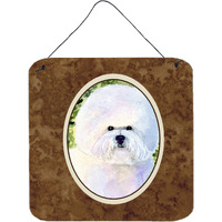 "Caroline's Treasures SS8919DS66 Bichon Frise Aluminum Metal Wall or Door Hanging Prints, 6 x 6"", Multicolor"