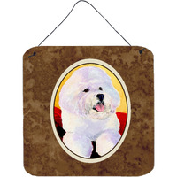 "Caroline's Treasures SS8921DS66 Bichon Frise Aluminum Metal Wall or Door Hanging Prints, 6 x 6"", Multicolor"