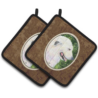 "Caroline's Treasures Great Pyrenees Pair of Pot Holders SS8922PTHD, 7.5HX7.5W, Multicolor"