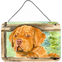 "Caroline's Treasures Dogue De Bordeaux Indoor Aluminum Metal Wall or Door Hanging Prints, 8 x 12"", Multicolor"
