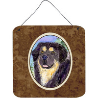 "Caroline's Treasures SS8930DS66 Tibetan Mastiff Aluminum Metal Wall or Door Hanging Prints, 6 x 6"", Multicolor"
