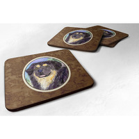 "Caroline's Treasures SS8930FC Tibetan Mastiff Foam Coasters (Set of 4), 3.5"" H x 3.5"" W, Multicolor"