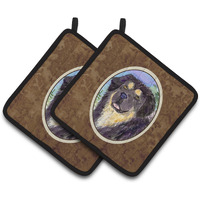 "Caroline's Treasures Tibetan Mastiff Pair of Pot Holders SS8930PTHD, 7.5HX7.5W, Multicolor"