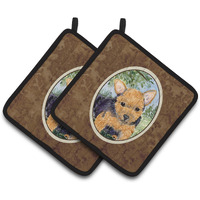"Caroline's Treasures Norwich Terrier Pair of Pot Holders SS8936PTHD, 7.5HX7.5W, Multicolor"