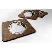 "Caroline's Treasures SS8942FC Great Pyrenees Foam Coasters (Set of 4), 3.5"" H x 3.5"" W, Multicolor"