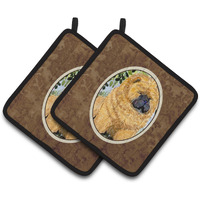 "Caroline's Treasures Chow Pair of Pot Holders SS8945PTHD, 7.5HX7.5W, Multicolor"