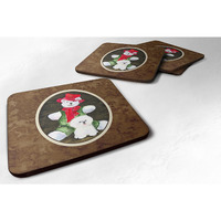 "Caroline's Treasures SS8948FC Bichon Frise Foam Coasters (Set of 4), 3.5"" H x 3.5"" W, Multicolor"