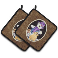 "Caroline's Treasures Golden Retriever Pair of Pot Holders SS8954PTHD, 7.5HX7.5W, Multicolor"