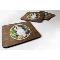 "Caroline's Treasures SS8955FC Bernese Mountain Dog Foam Coasters (Set of 4), 3.5"" H x 3.5"" W, Multicolor"