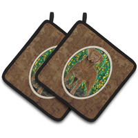 "Caroline's Treasures Chesapeake Bay Retriever Pair of Pot Holders SS8969PTHD, 7.5HX7.5W, Multicolor"