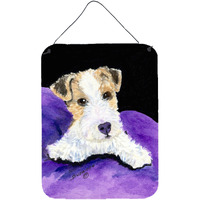 "Caroline's Treasures SS8971DS1216 Fox Terrier Aluminium Metal Wall or Door Hanging Prints, 16"" x 12"", Multicolor"