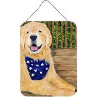 "Caroline's Treasures SS8972DS1216 Golden Retriever Aluminium Metal Wall or Door Hanging Prints, 16"" x 12"", Multicolor"