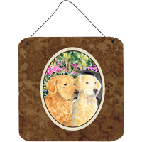 "Caroline's Treasures SS8974DS66 Golden Retriever Aluminum Metal Wall or Door Hanging Prints, 6 x 6"", Multicolor"
