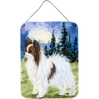 "Caroline's Treasures SS8975DS1216 Papillon Aluminium Metal Wall or Door Hanging Prints, 16"" x 12"", Multicolor"