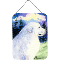 "Caroline's Treasures SS8980DS1216 Great Pyrenees Aluminium Metal Wall or Door Hanging Prints, 16"" x 12"", Multicolor"